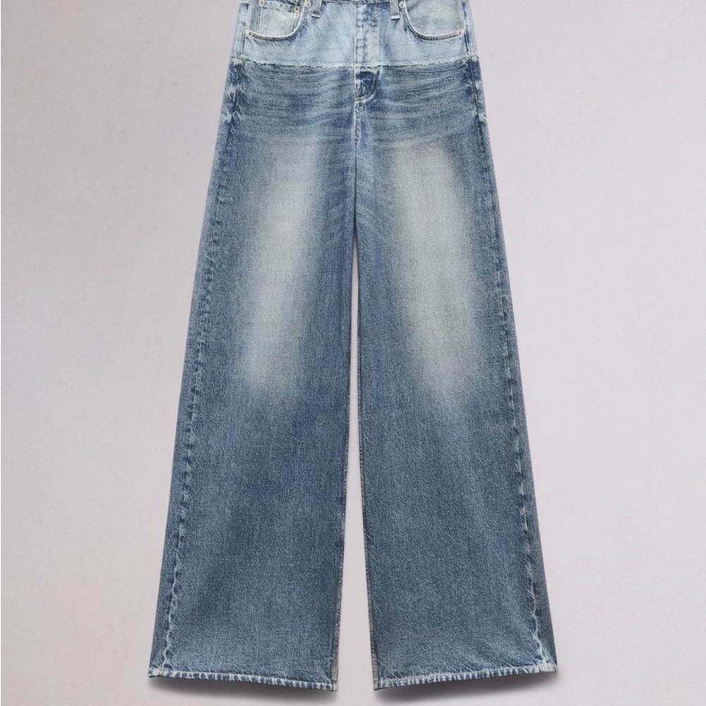 Classic Blue Wide-Leg Jeans